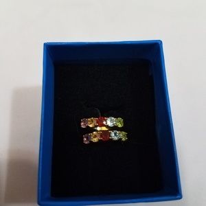 Technibond Multi Color Stone Stackable Ring